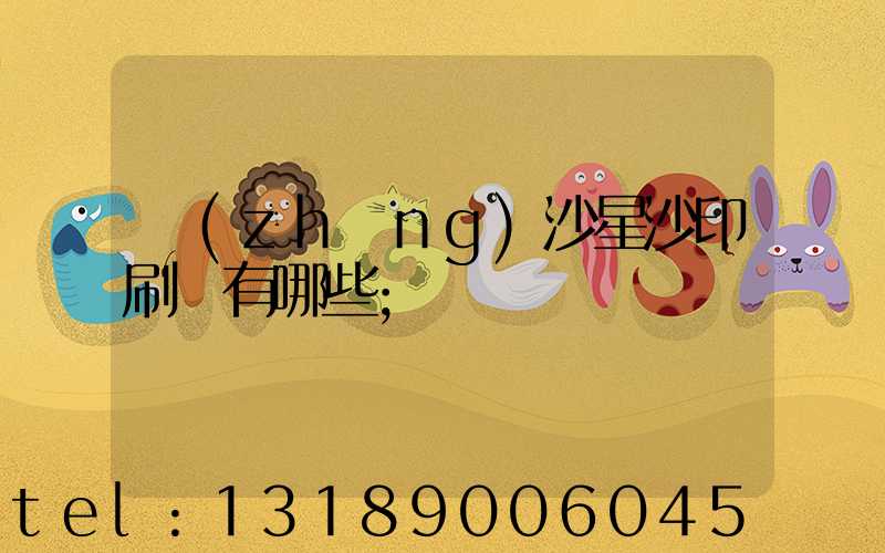 長(zhǎng)沙星沙印刷廠有哪些